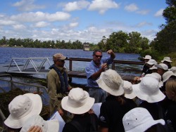 Lake MacDonald—students learning how the local council controls the spread of Cabomba weed  Photo by QWP