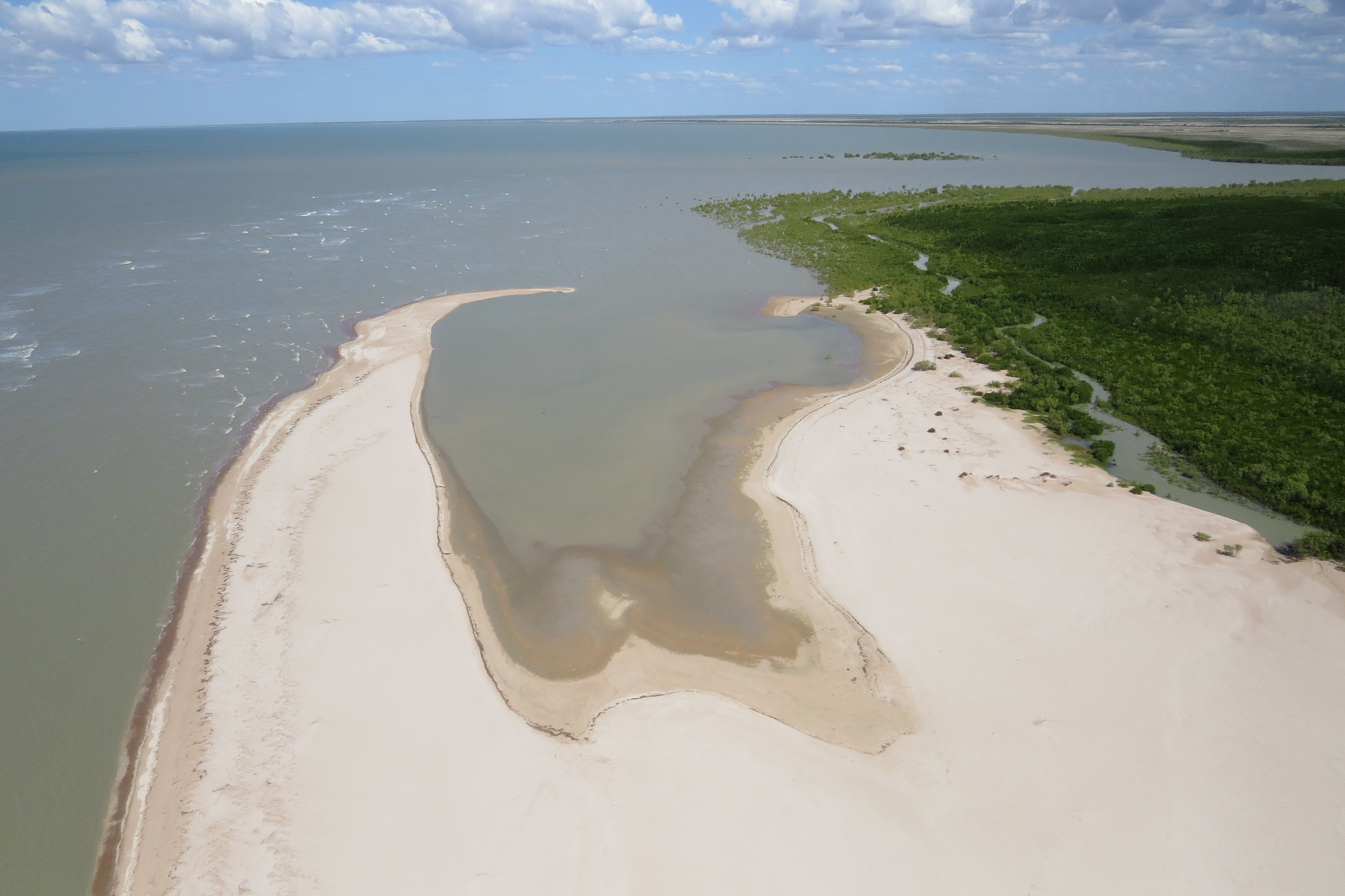 Aerial photograph of Gore Point Photo by Roger Jaensch and Carpentaria Land Council Aboriginal Corporation